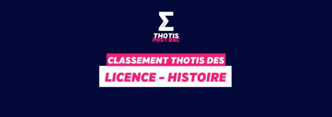 Classement licence histoire