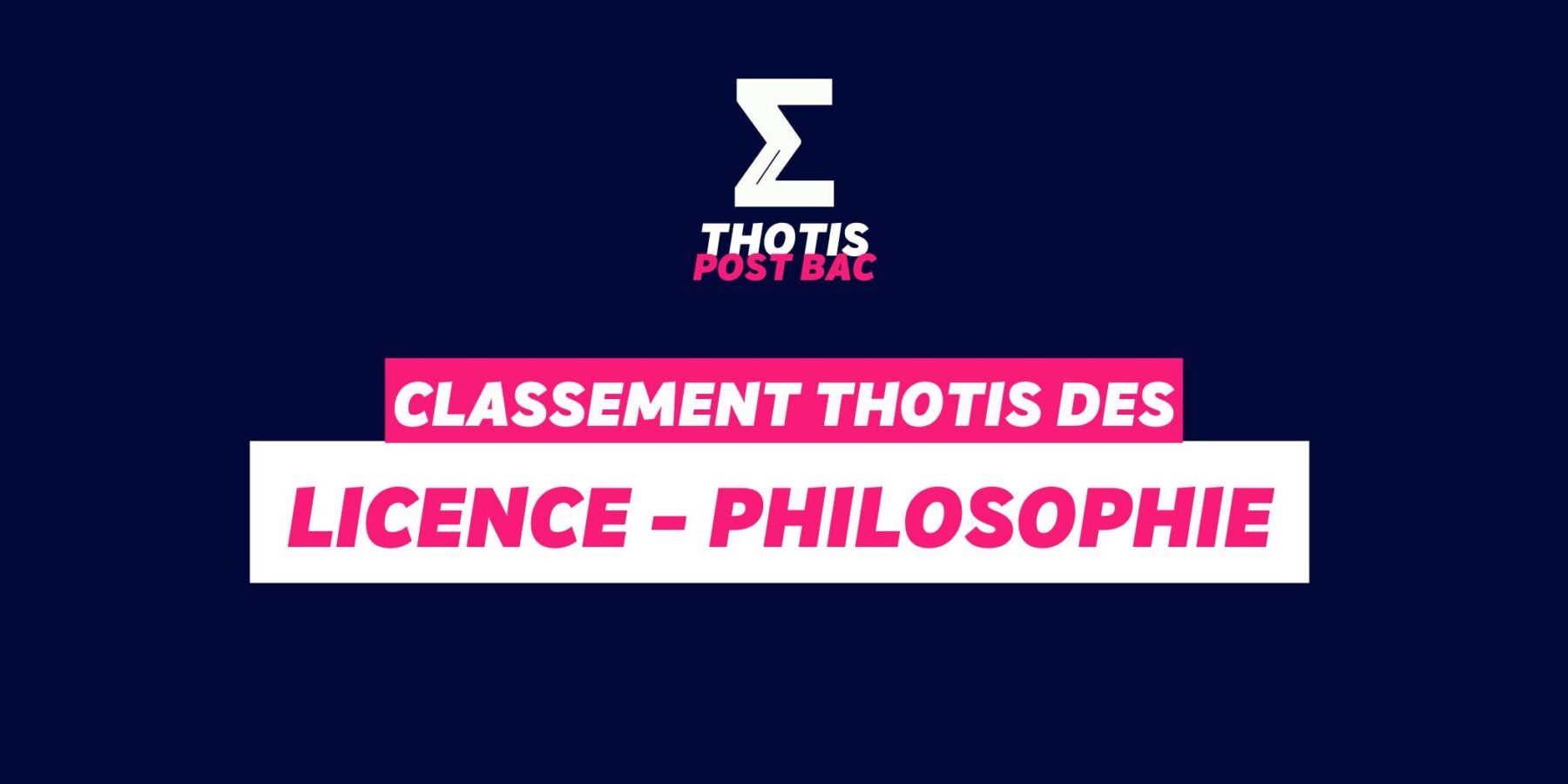 Classement licence philosophie Classement licence philosophie
