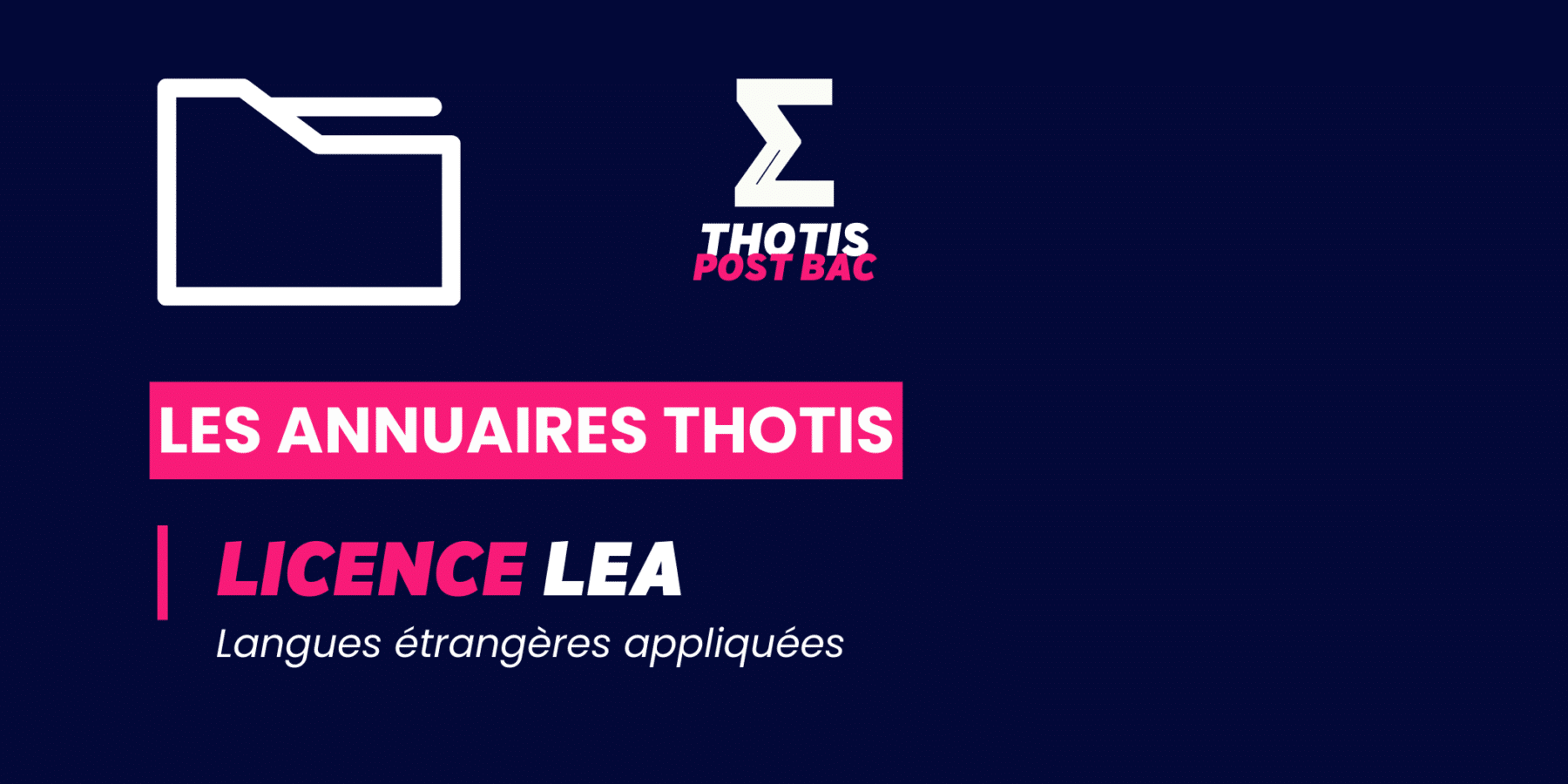 LICENCE_LEA_Annuaire_Thotis LICENCE_LEA_Annuaire_Thotis
