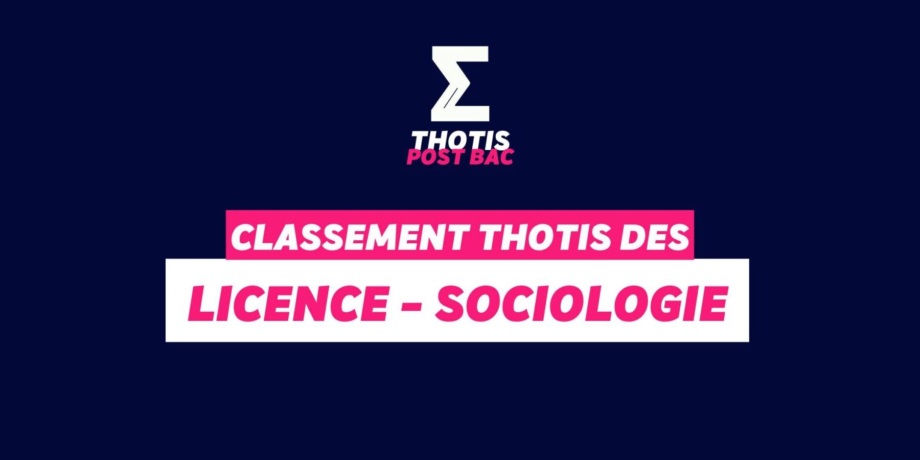 Classement licence sociologie Classement licence sociologie
