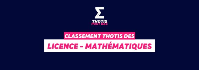 Classement licence mathématiques