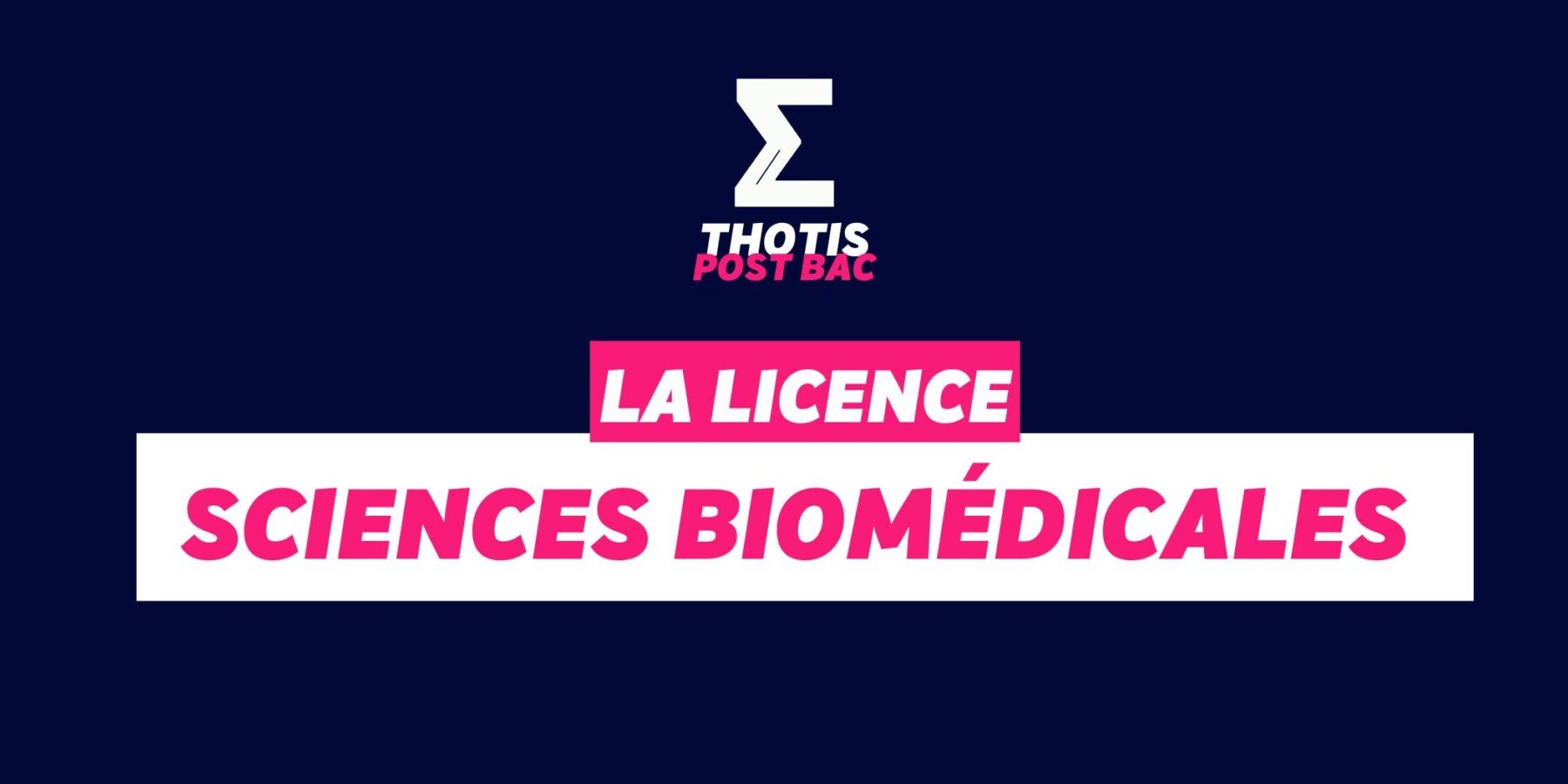 Licence Sciences biomédicales Licence Sciences biomédicales