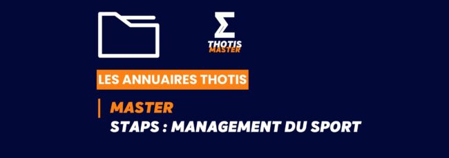 Thotis Annuaire - Master STAPS Management du sport