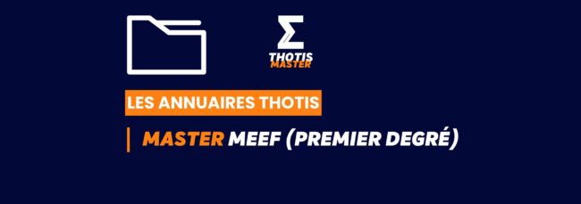 Thotis Annuaire - Master MEEF (Premier degré)
