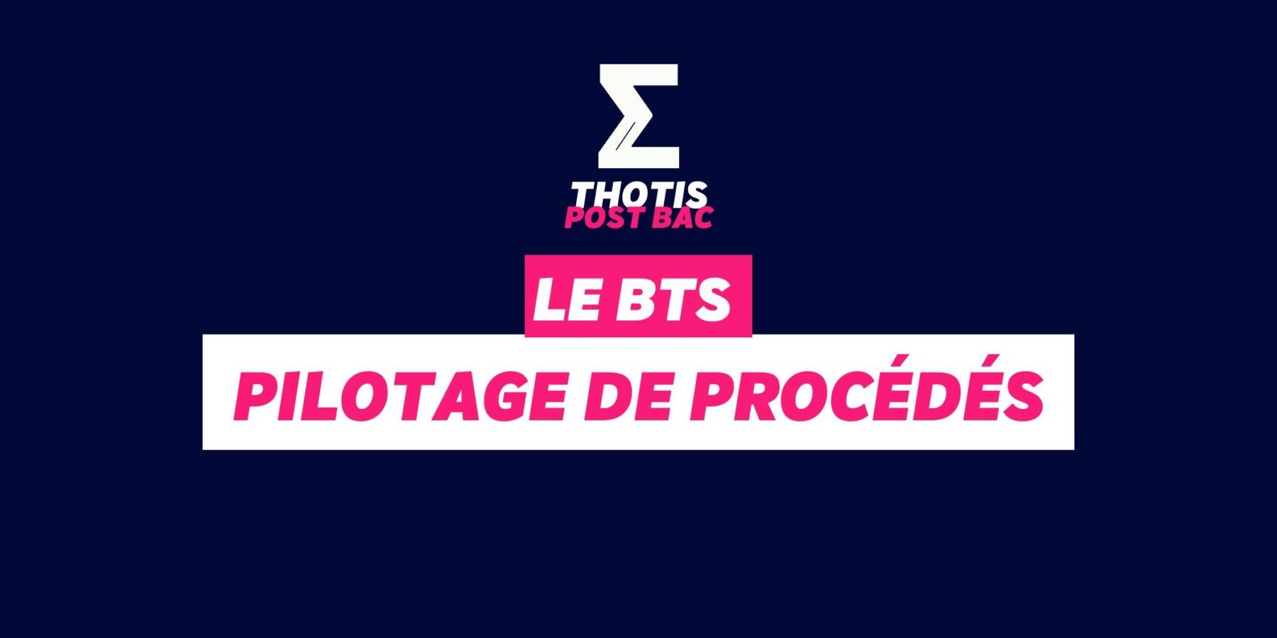 BTS pilotage de procédés