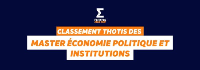 Classement master Économie politique et institutions