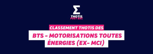 Classement BTS - Motorisations toutes énergies (ex- MCI)