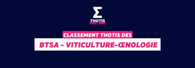 Classement BTSA - Viticulture-Œnologie
