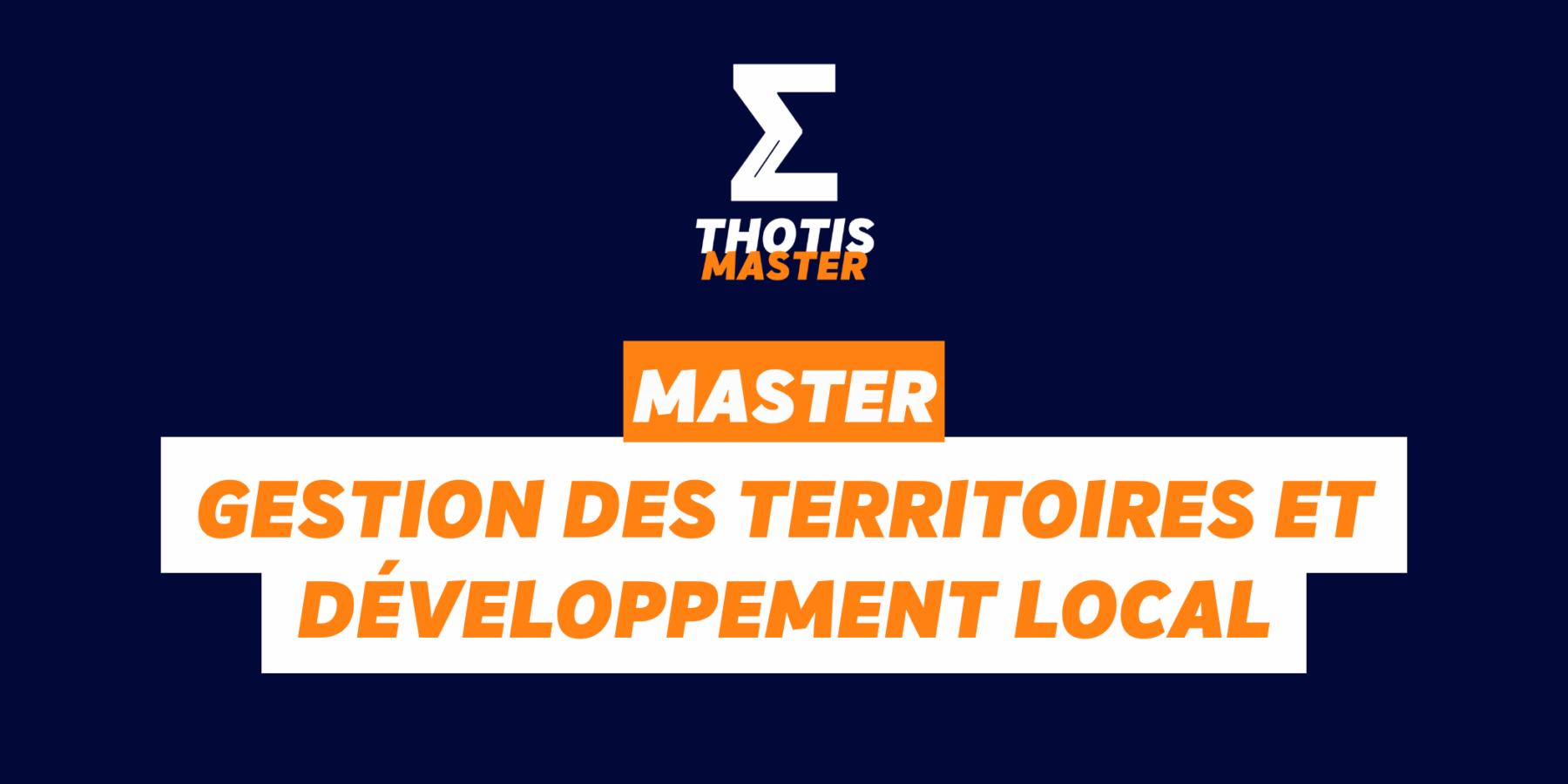 master gestion des territoires et développement local