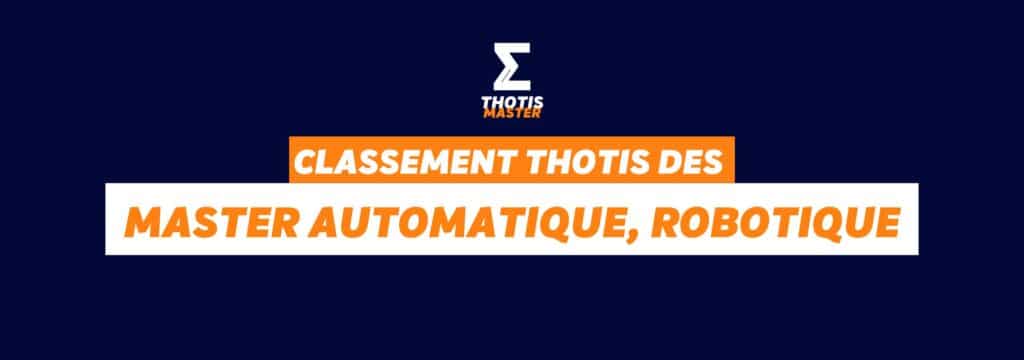 Thotis Annuaire master Automatique, robotique